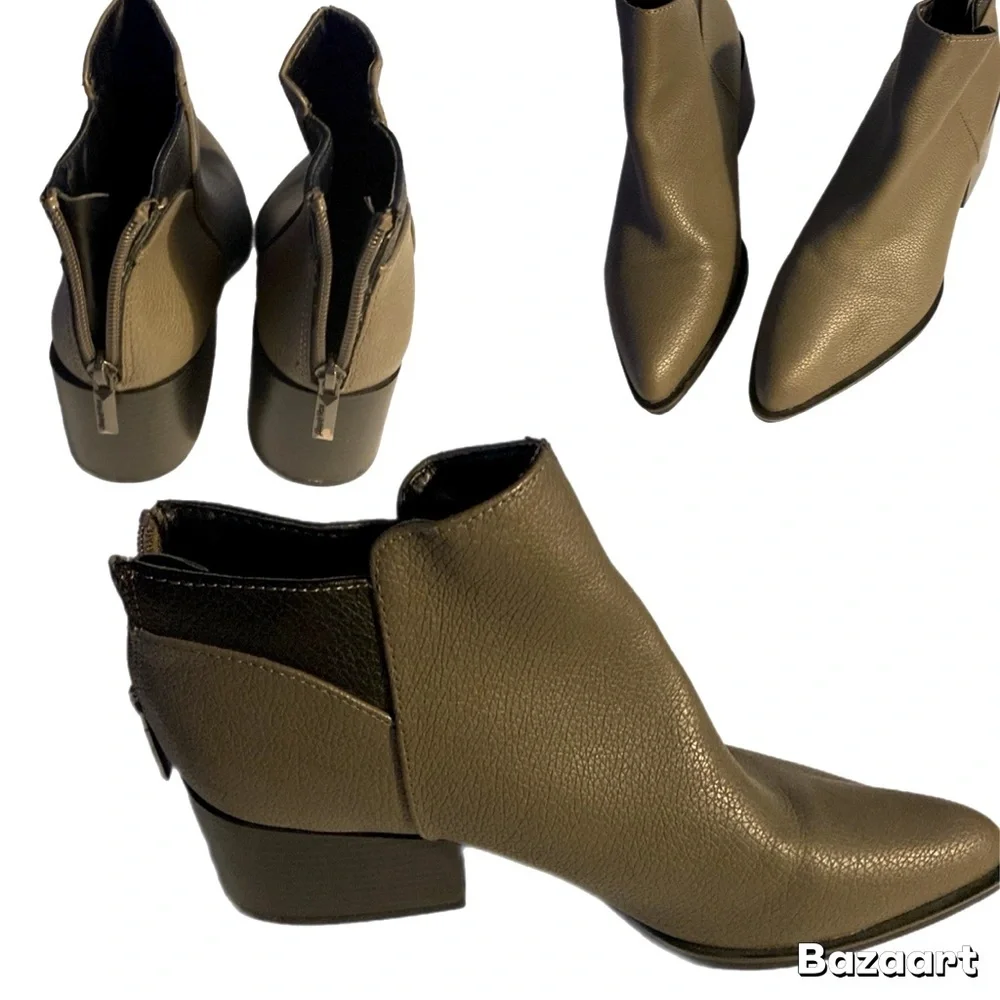 Simply Vera Boots, Ankle Boots, Neutral, Booties, Two tone, Heel Zips, Sz 8